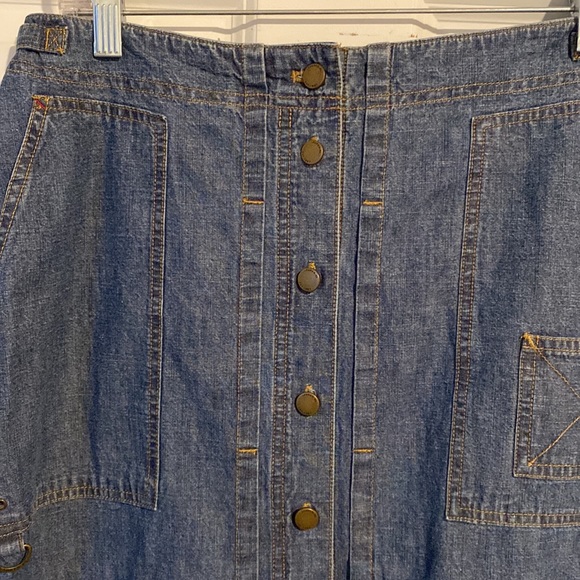 Vintage Laurens Jean Co Ralph Lauren Denim/Jean maxi skirt size 8 button down - Picture 2 of 10